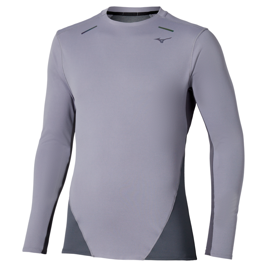 Mizuno Tech Thermal Charge Long Sleeve Tee Quicksilver